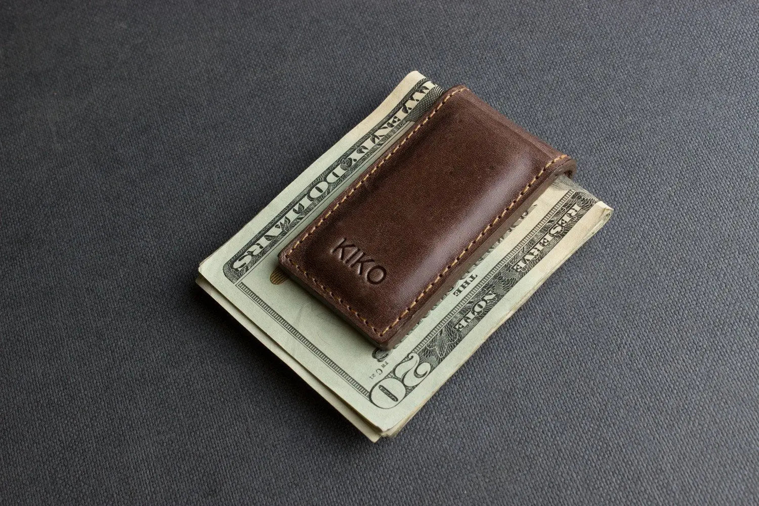 Magnetic Leather Money Clip - Cowhide with Secure Design - Sierra Leather Co.