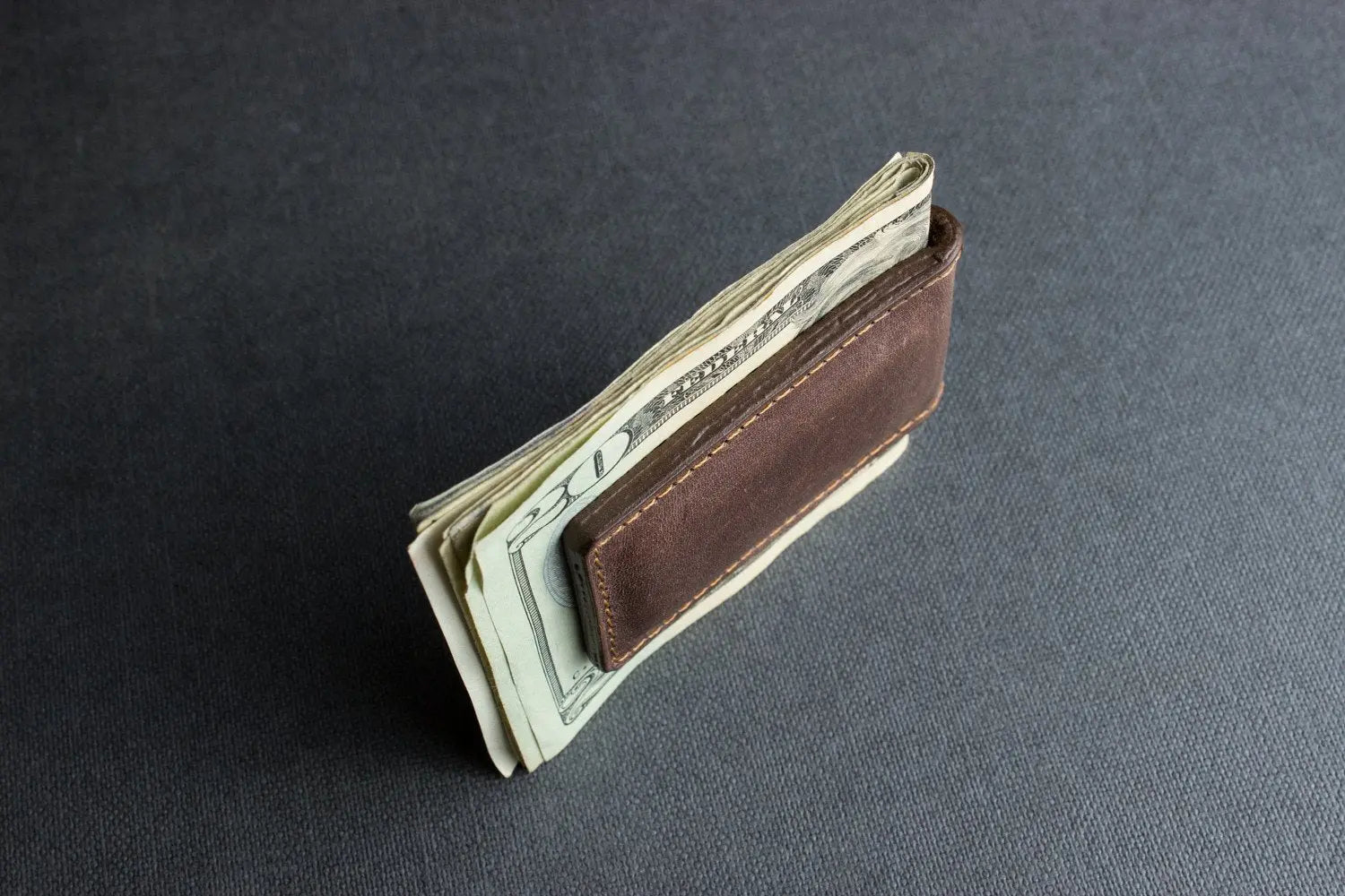Magnetic Leather Money Clip - Cowhide with Secure Design - Sierra Leather Co.