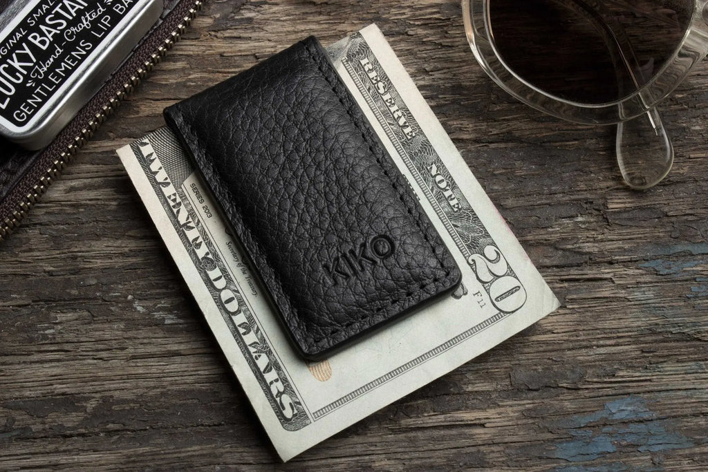 Magnetic Leather Money Clip - Cowhide with Secure Design - Sierra Leather Co.