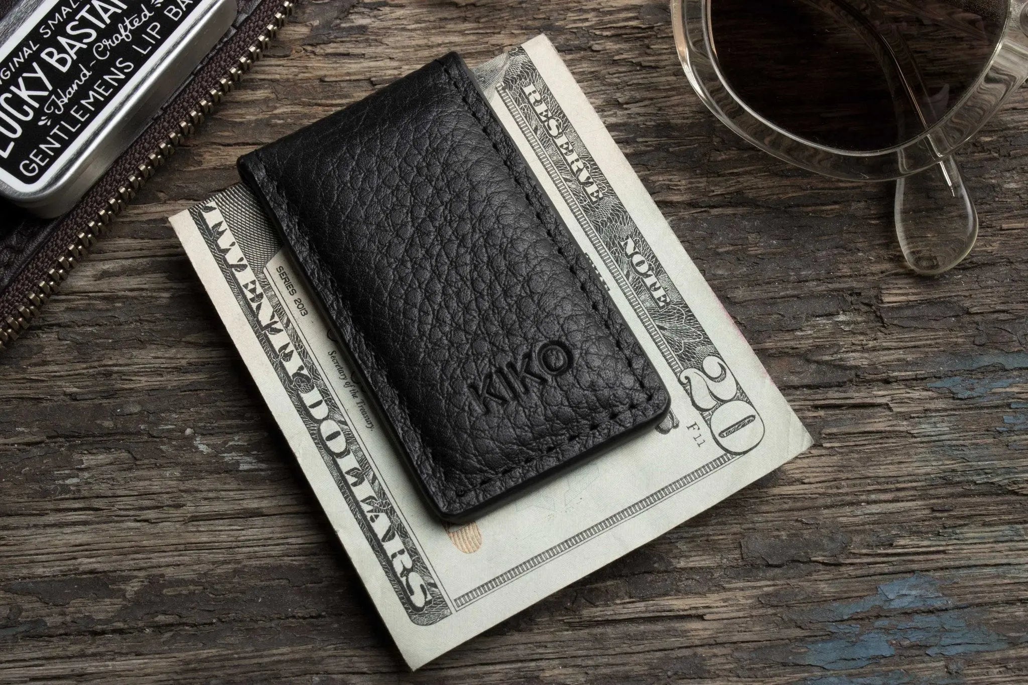 Magnetic Leather Money Clip - Cowhide with Secure Design - Sierra Leather Co.