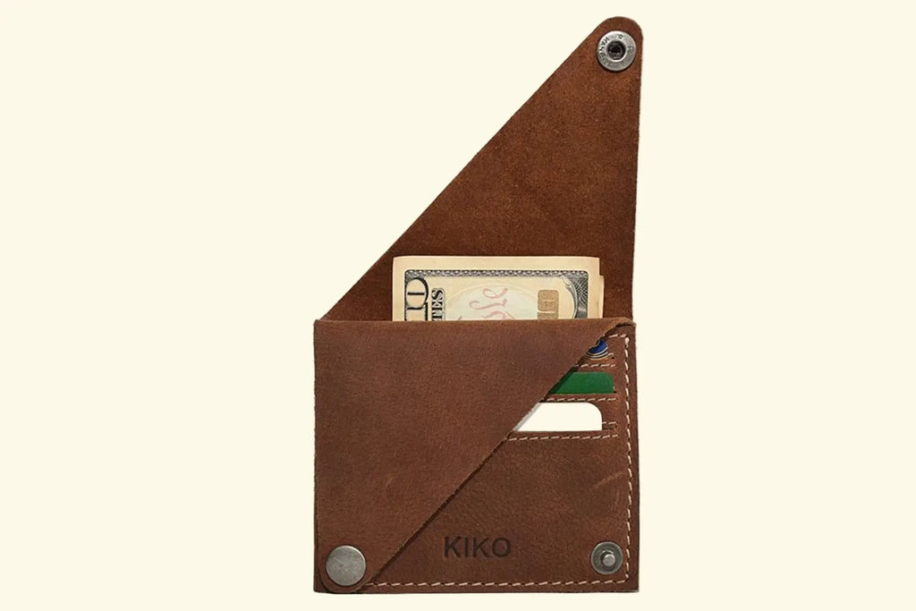Wing Fold Card Case – Handcrafted Leather Minimalist Wallet - Sierra Leather Co.
