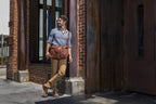 Commuter Leather Briefcase - Washed Leather with Laptop Sleeve - Sierra Leather Co.
