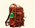 Multi-Pocket Leather Rucksack - 15.6" Laptop Backpack - Sierra Leather Co.
