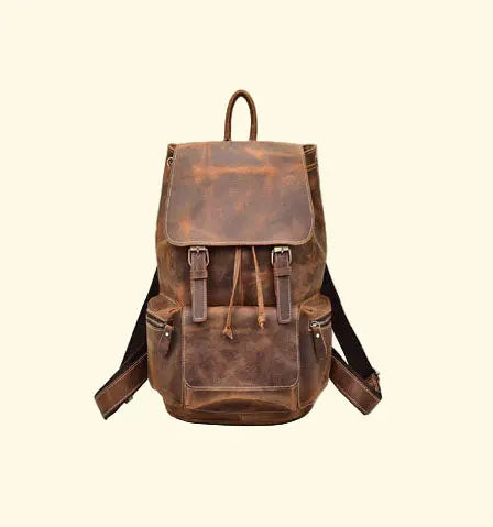 cowhide leather sierra backpack Handcrafted Buffalo Leather Backpack