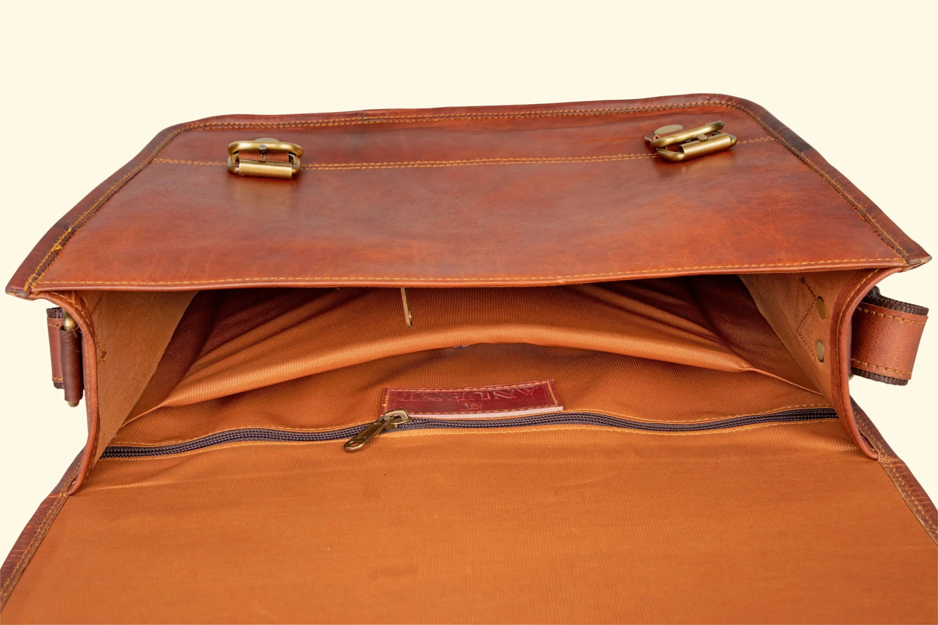 Simple Leather Laptop Bag - Handcrafted Crossbody - Sierra Leather Co.
