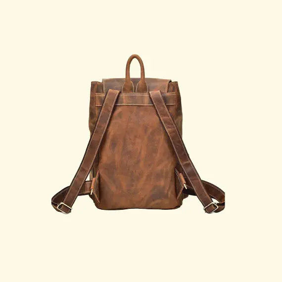 Handcrafted Buffalo Leather Backpack - Premium Full Grain Travel & Laptop Bag - Sierra Leather Co.
