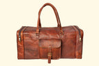 Square Leather Travel Duffle Bag - Sierra Leather Co.