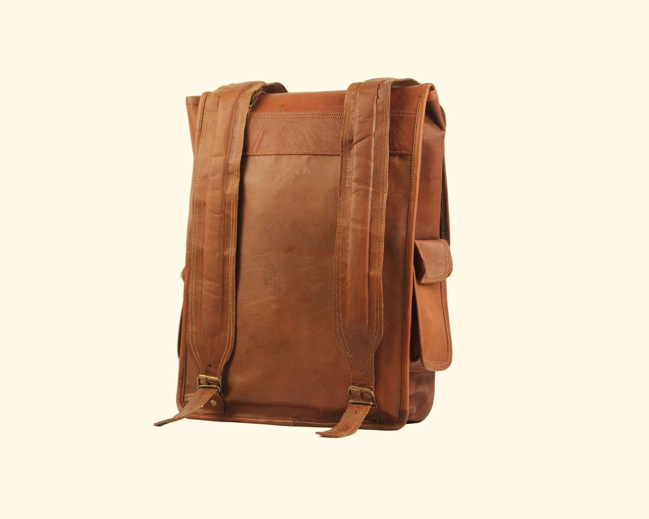 Vintage Leather Laptop Backpack - Convertible Rucksack - Sierra Leather Co.