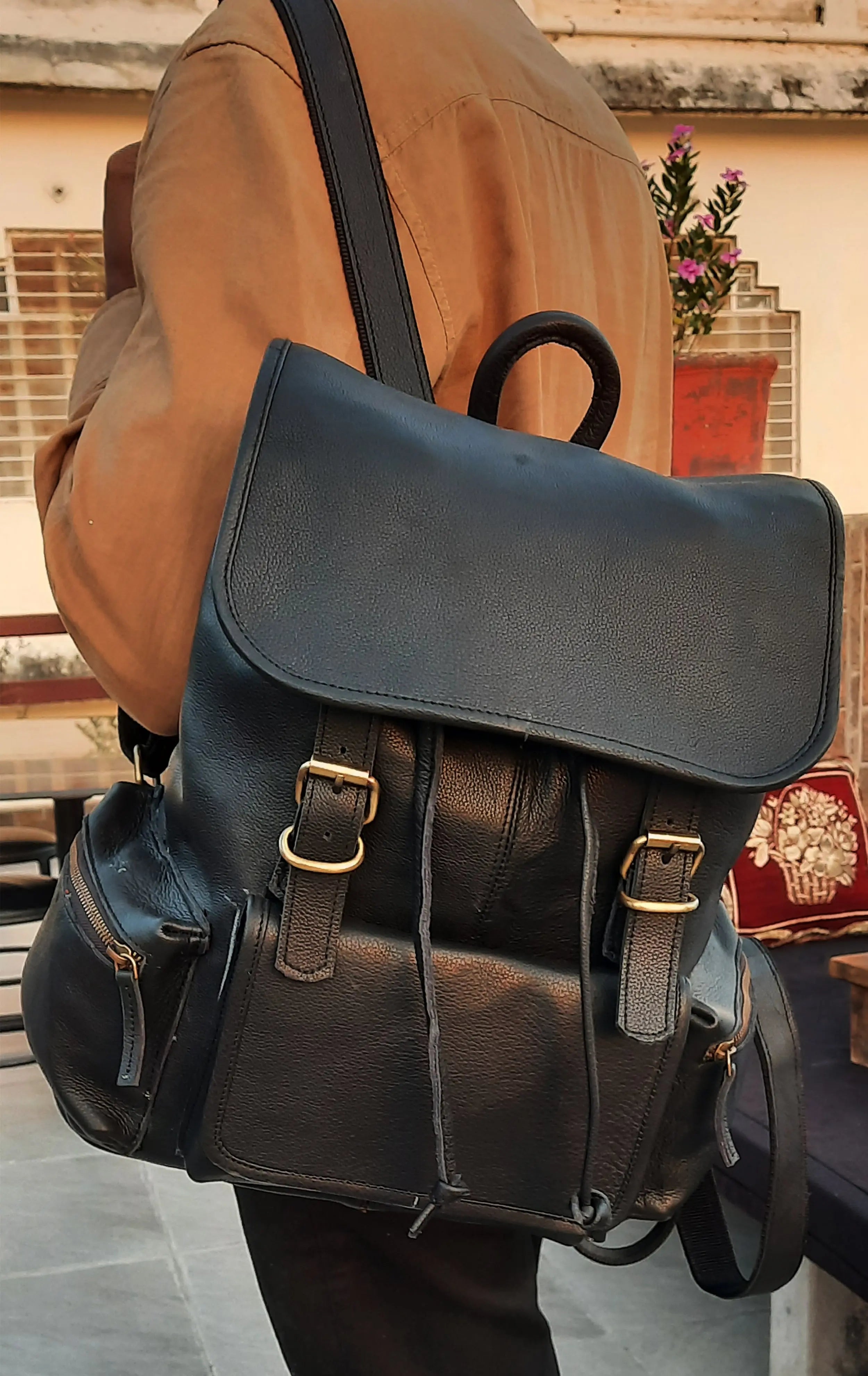 Leather Backpack – Handmade 15.5 Inch Unisex Backpack - Sierra Leather Co.