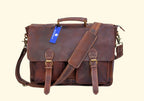 Handcrafted Brown Leather Laptop Bag - Dual Pocket Messenger - Sierra Leather Co.