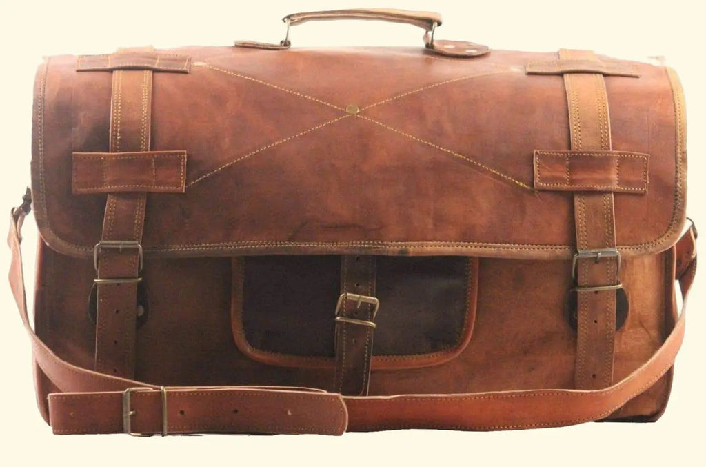 Retro Leather Carry-On Duffle Bag - Sierra Leather Co.