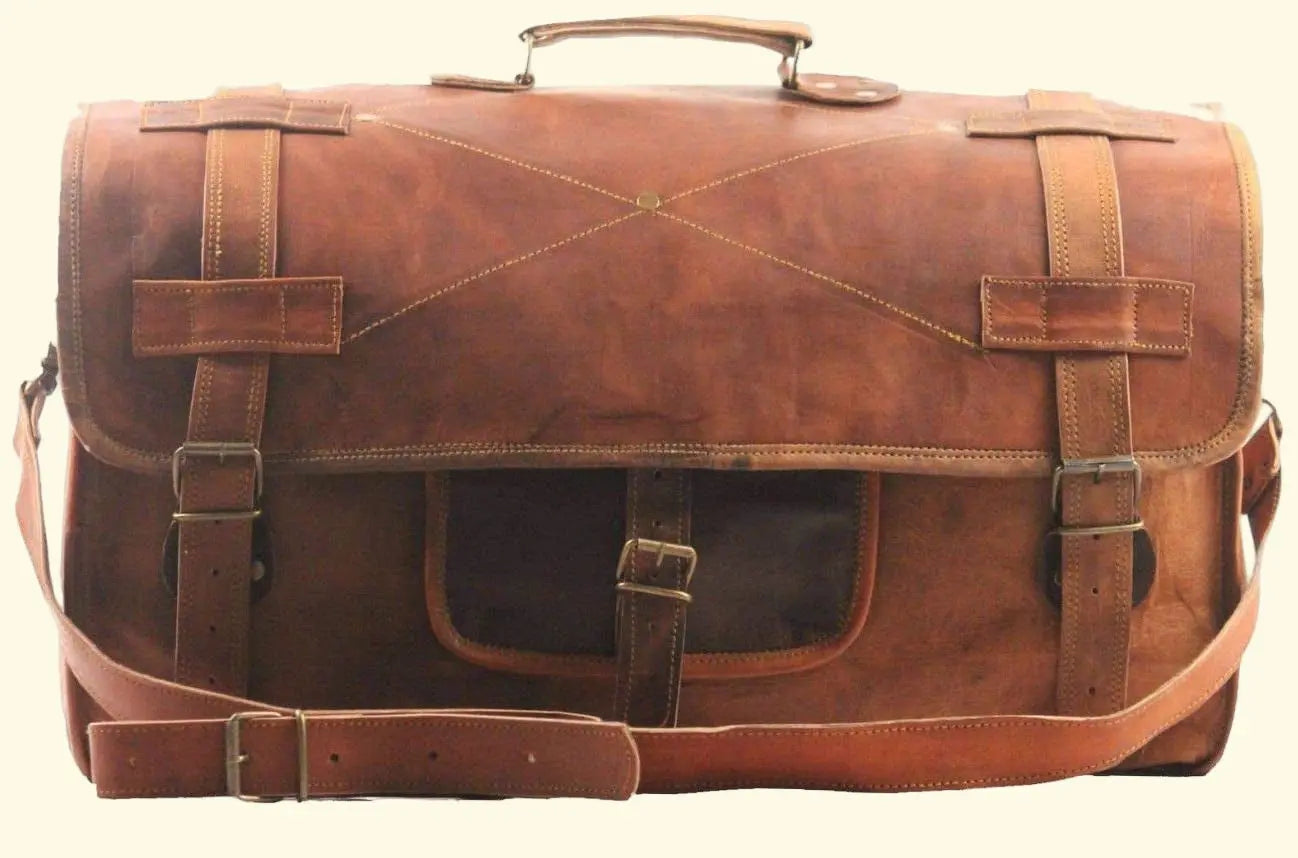 Retro Leather Carry-On Duffle Bag - Sierra Leather Co.