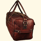 Premium Full Grain Leather Duffle Bag - Handcrafted Weekend Travel Bag - Sierra Leather Co.