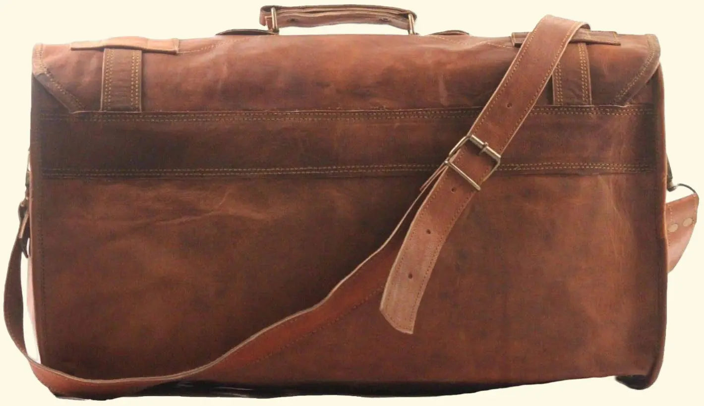 Retro Leather Carry-On Duffle Bag - Sierra Leather Co.