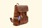 Handcrafted Buffalo Leather Backpack - 15.5" Laptop Daypack - Sierra Leather Co.