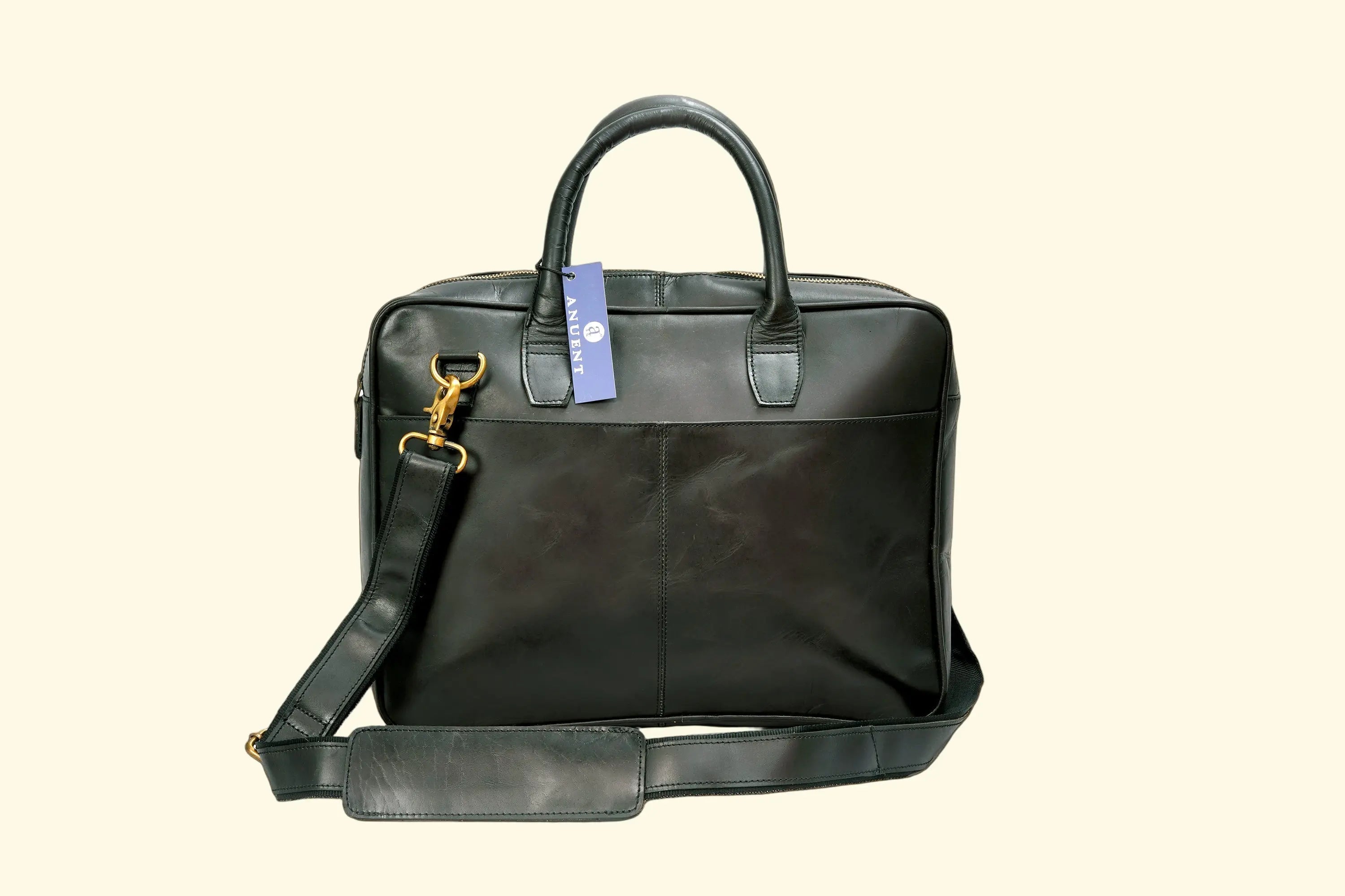 Handmade Black Leather Laptop Sleeve Bag – Premium Buffalo Leather Unisex Bag - Sierra Leather Co.