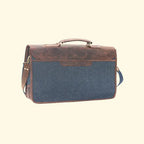 Buffalo Canvas Leather Messenger Bag - Laptop Crossbody - Sierra Leather Co.