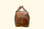 Handcrafted Buffalo Leather Duffle Bag - Unisex Travel Weekender - Sierra Leather Co.