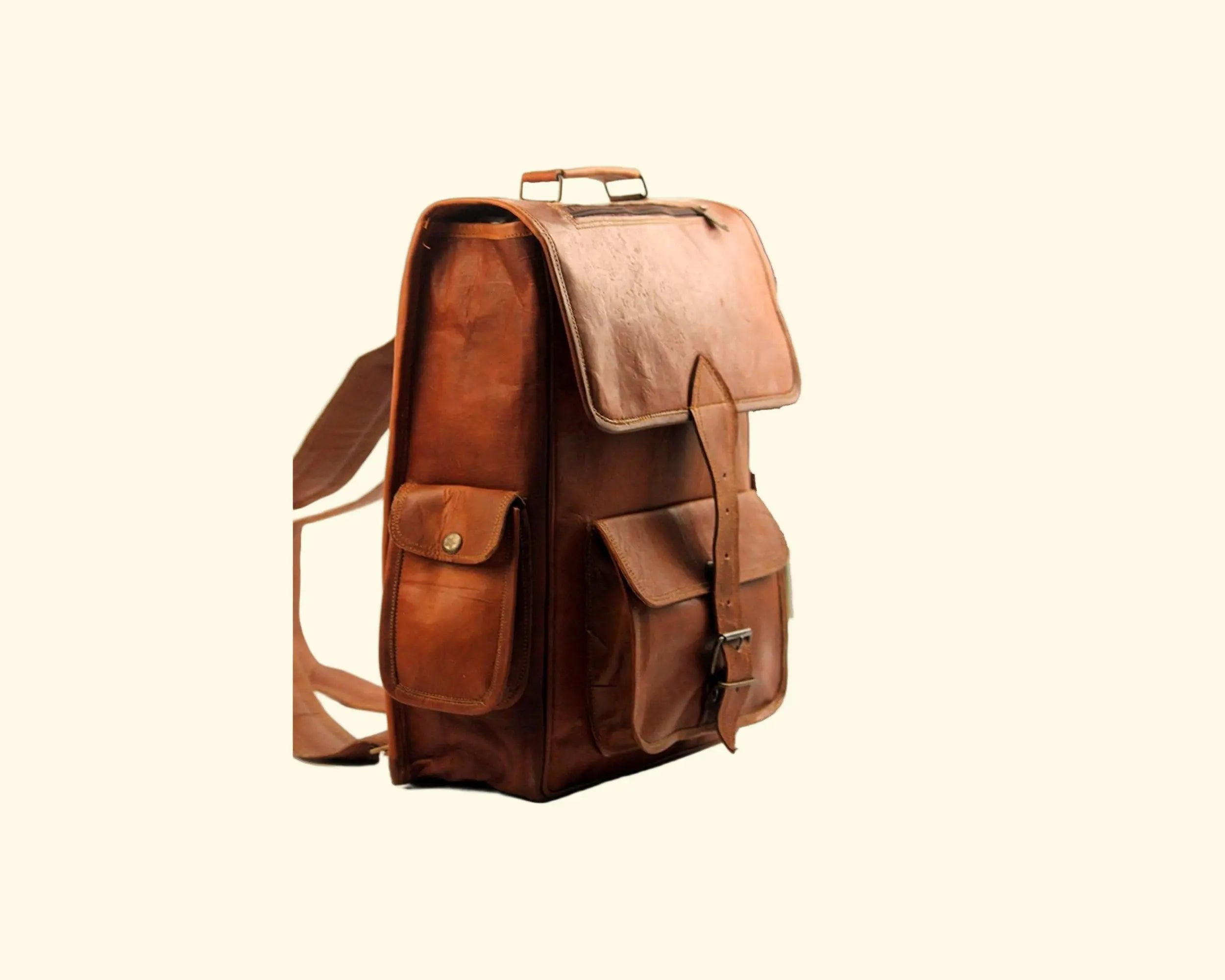 Vintage Leather Laptop Backpack Vintage Leather Laptop Backpack