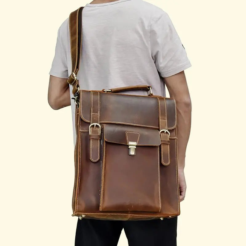 Vali Vintage Leather Backpack - Handcrafted Rucksack - Sierra Leather Co.