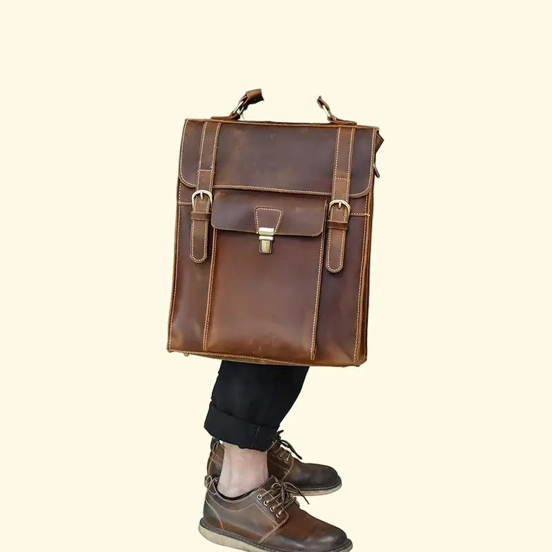 Vali Vintage Leather Backpack - Handcrafted Rucksack - Sierra Leather Co.