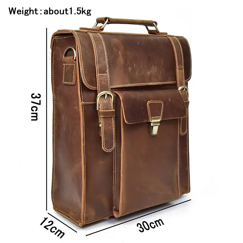 Vali Vintage Leather Backpack - Handcrafted Rucksack - Sierra Leather Co.