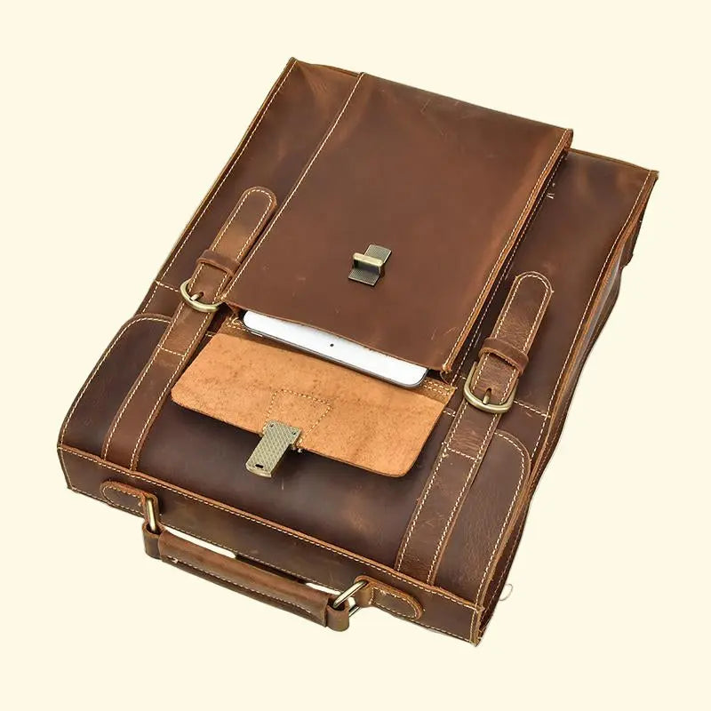 Vali Vintage Leather Backpack - Handcrafted Rucksack - Sierra Leather Co.